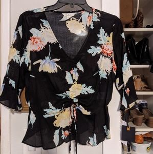Takara Blouse Peplum Top Medium